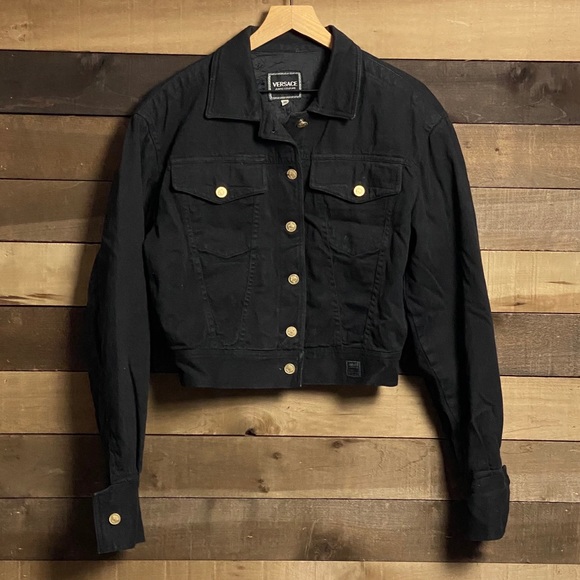 versace denim jacket womens